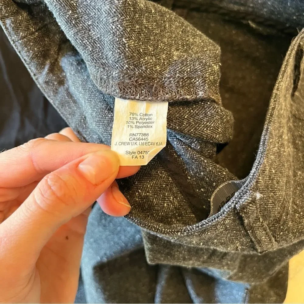 J. Crew Marled Gray Speckle Utility Pant